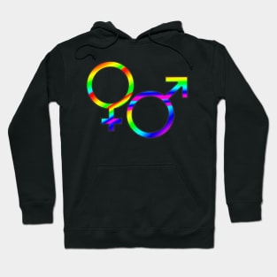 Rainbow male and Female symbols Hoodie